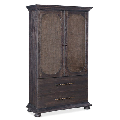 Hooker Furniture Big Sky Veneers Wood Small Wardrobe in Black