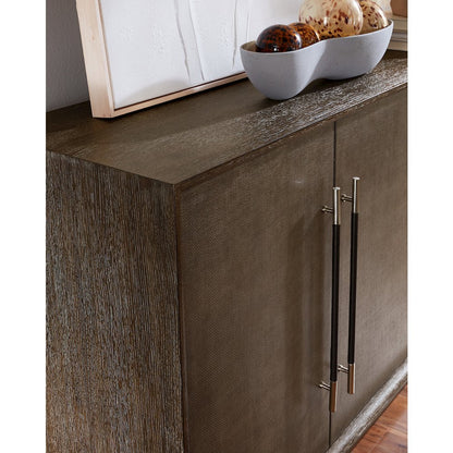 Modern Mood Wood Entertainment Console in Brown by Hooker Furniture