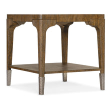 Hooker Furniture Chapman Rectangle Veneers and Metal End Table in Brown/White