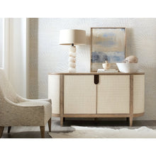 Melange Arbor Wood Credenza in Natural with Canvas Crackle by Hooker Furniture