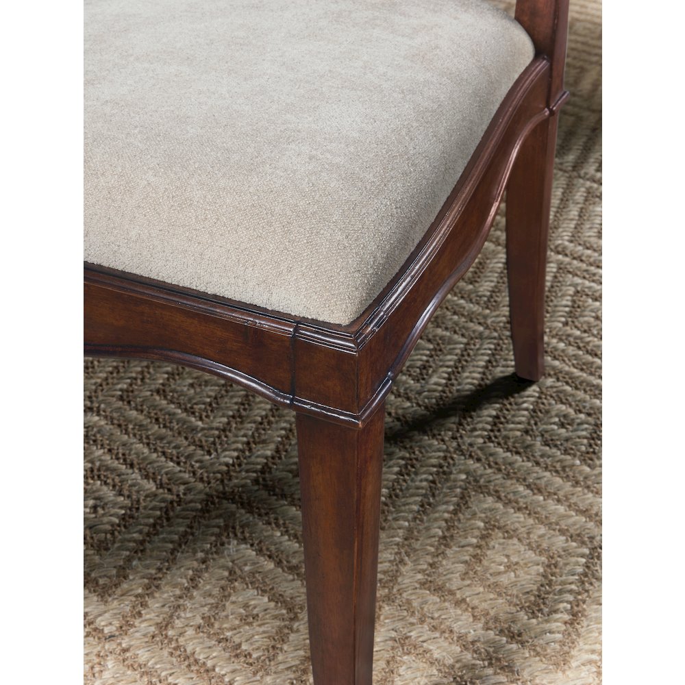 Hooker Furniture Charleston Fabric Upholstered Side Chair in Cherry Brown