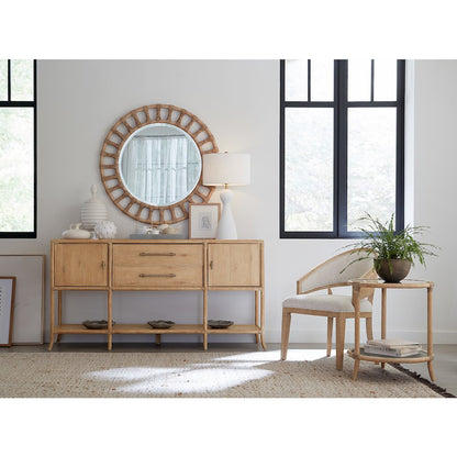 Retreat Cane Barrel Back Fabric Upholstered Chair in Beige by Hooker Furniture