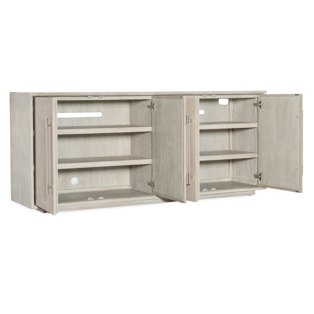Modern Mood Wood Entertainment Console in Natural by Hooker Furniture
