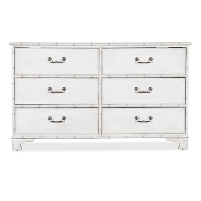 Charleston Six-Drawer Wood Dresser in White by Hooker Furniture