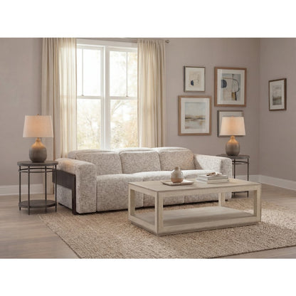 Atlas Power Sofa with Power Headrest with Cream Fabric by Hooker Furnishings