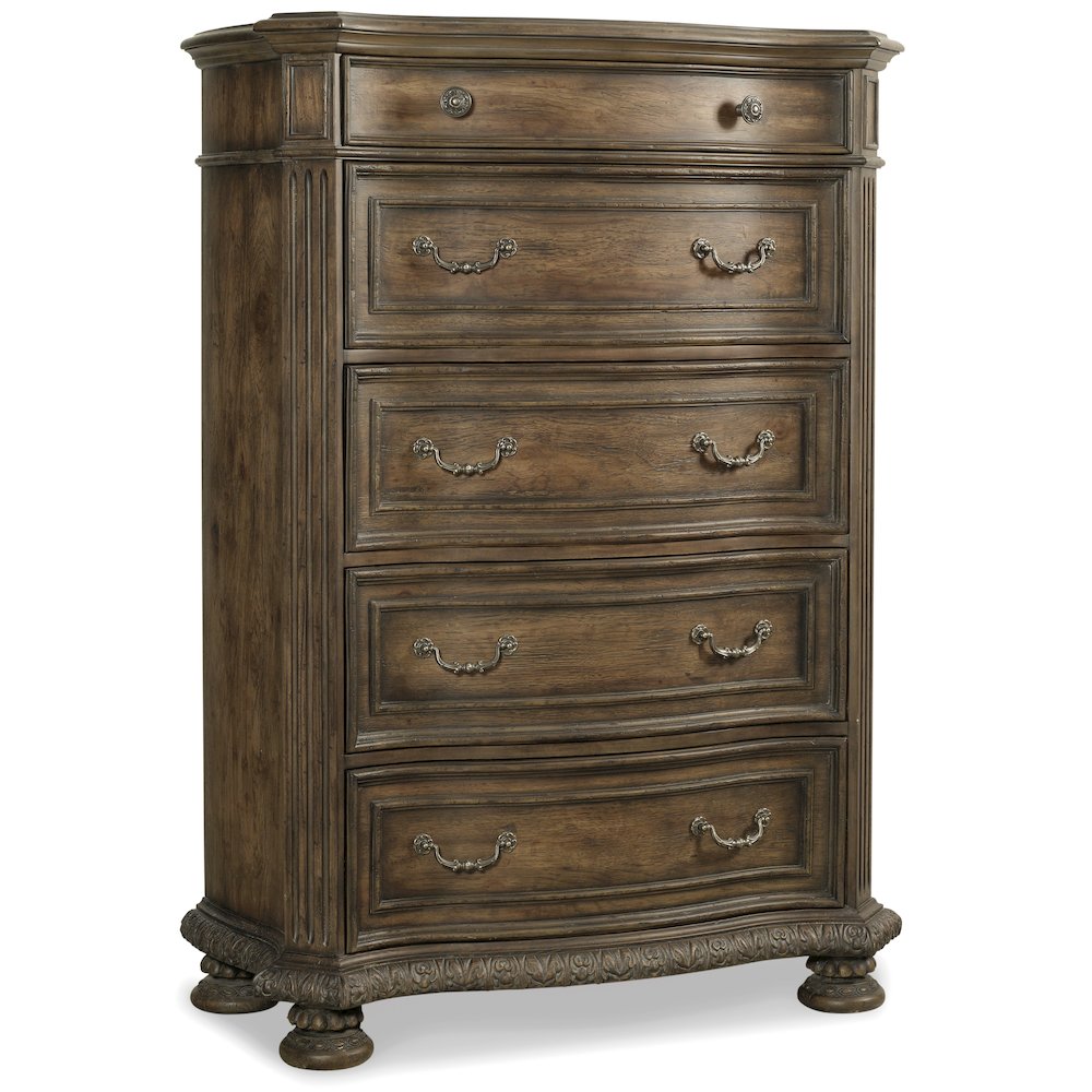 Hooker Furniture Rhapsody 5-Drawer Chest in Rustic Walnut