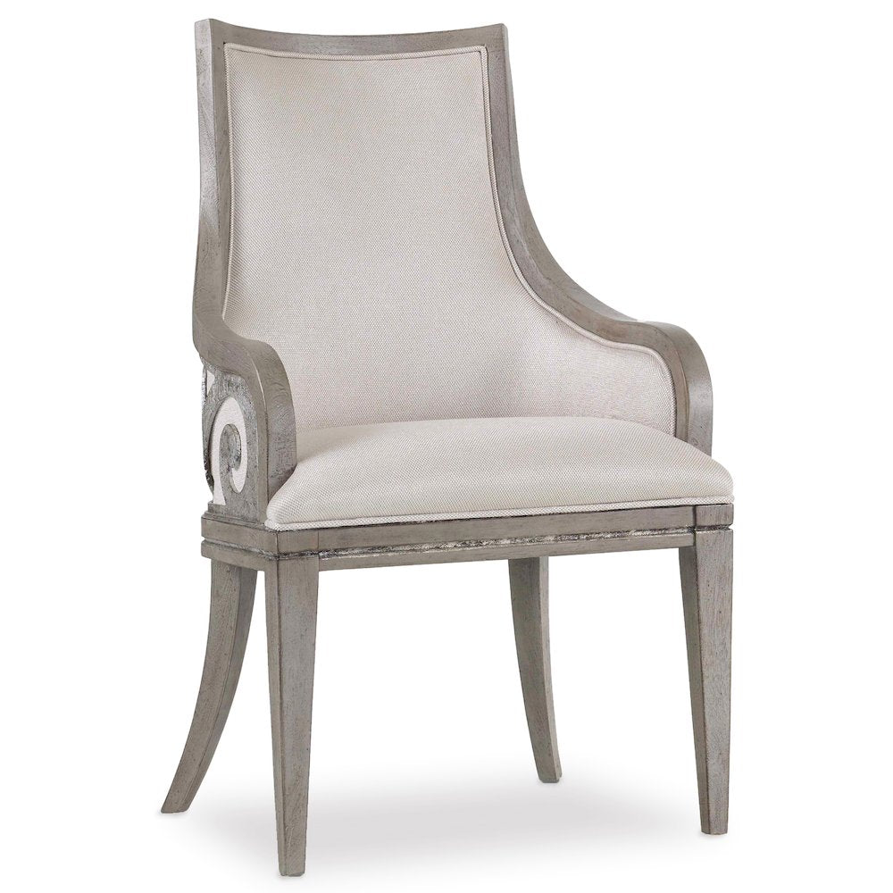 Hooker Furniture Sanctuary Upholstered Dining Arm Chair in Epoque