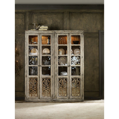 Chatelet 2 Door Wood Door Bunching Curio in Caramel Froth by Hooker Furniture