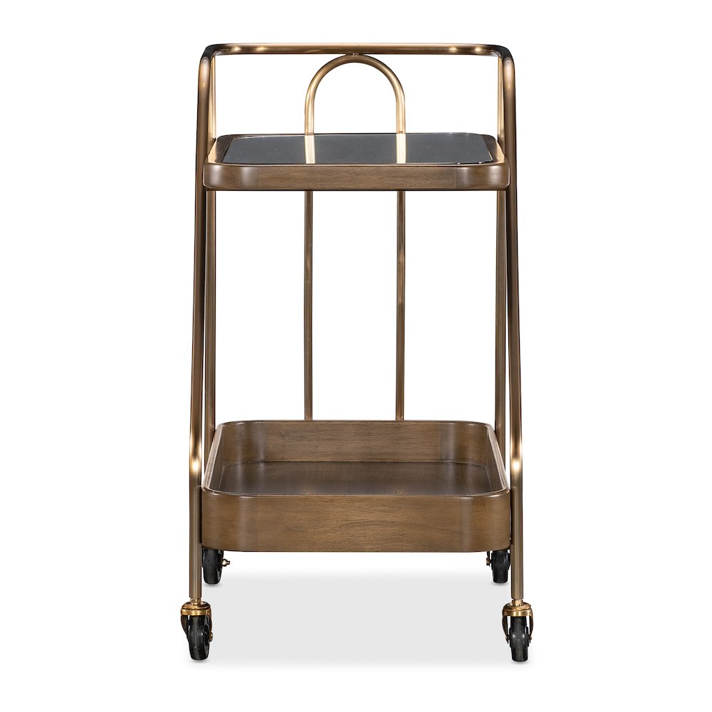Commerce and Market Walnut Wine and Bar Cart