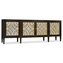 Sanctuary Four Door Mirrored Console- Ebony