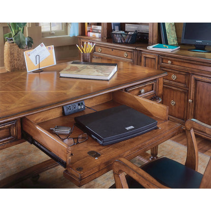 Hooker Furniture Brookhaven Leg Desk in Cherry Wood Finish