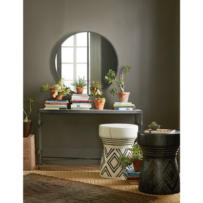 Commerce & Market Metal-Wood-Stone Console Table in Black by Hooker Furniture