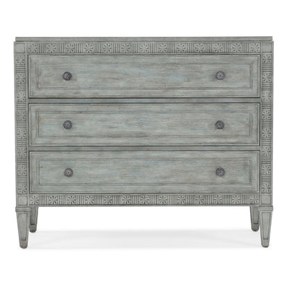 Charleston Three-Drawer Wood Chest in Waterscape Blue by Hooker Furniture