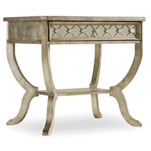 Hooker Furniture Sanctuary 1-Drawer Bedroom Nightstand in Silver Wood