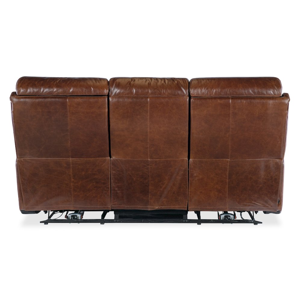 Harlan Zero Gravity Leather Power Sofa in Brown by Hooker Furniture