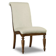 Hooker Furniture Archivist Upholstered Armless Dining Chair in Pecan