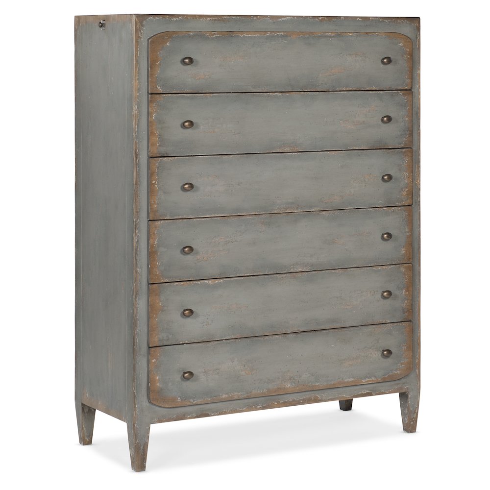 Hooker Furniture Bedroom Ciao Bella Six-Drawer Chest- Speckled Gray