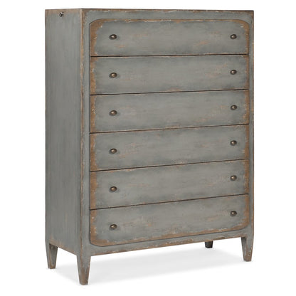 Hooker Furniture Bedroom Ciao Bella Six-Drawer Chest- Speckled Gray