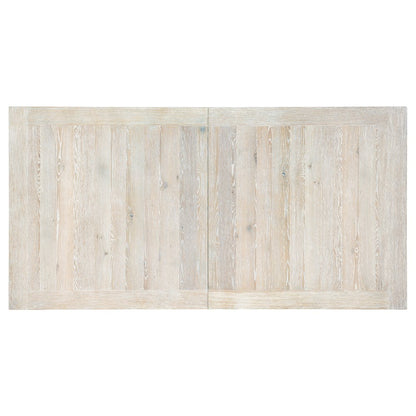 Serenity Topsail Rectangle Dining Table with 2-18in Leaves in White Wood
