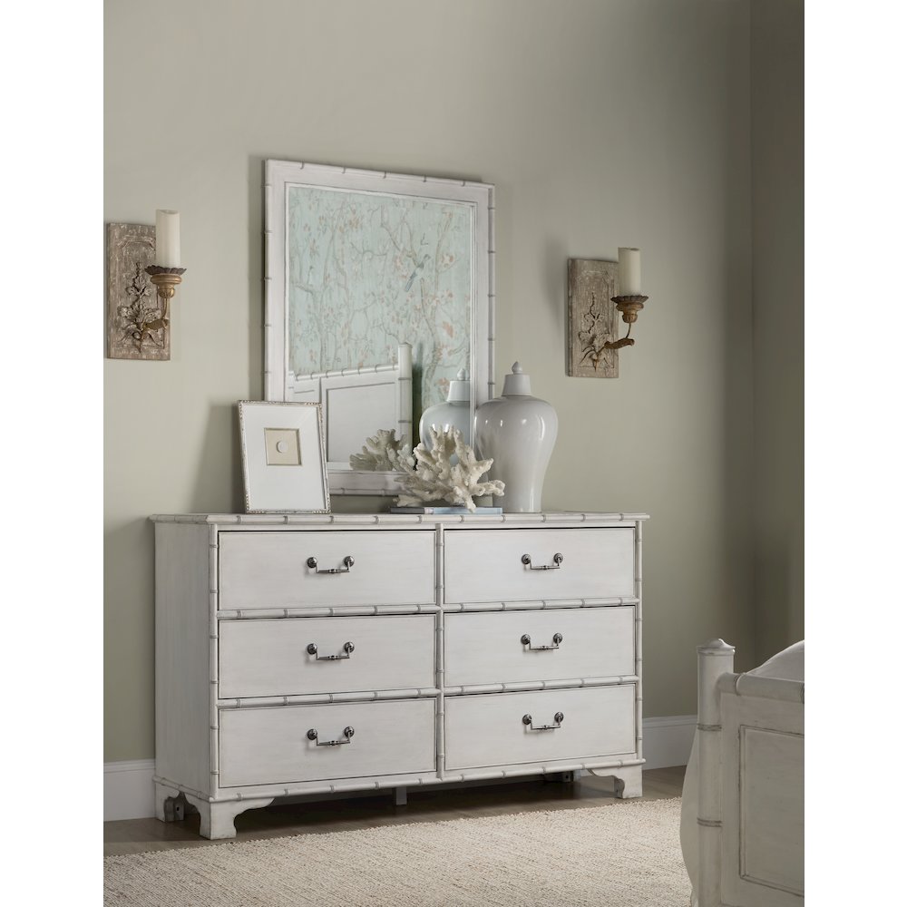Charleston Six-Drawer Wood Dresser in White by Hooker Furniture