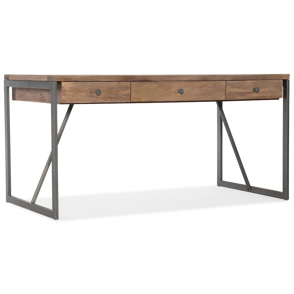 Hooker Furniture Writing Desk in Medium Wood and Gray