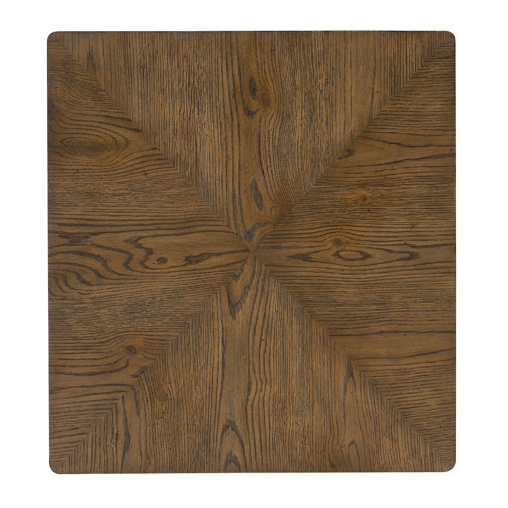 Hooker Furniture Chapman Rectangle Veneers and Metal End Table in Brown/White