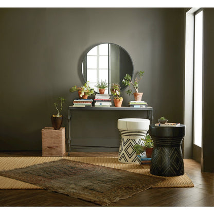 Commerce & Market Metal-Wood-Stone Console Table in Black by Hooker Furniture