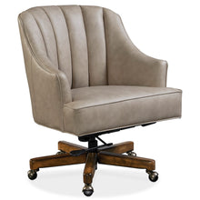 Haider Executive Swivel Tilt Chair in Gray Leather by Hooker Furniture
