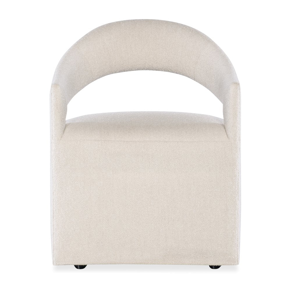 Modern Mood Fabric Upholstered Arm Chair in White by Hooker Furniture