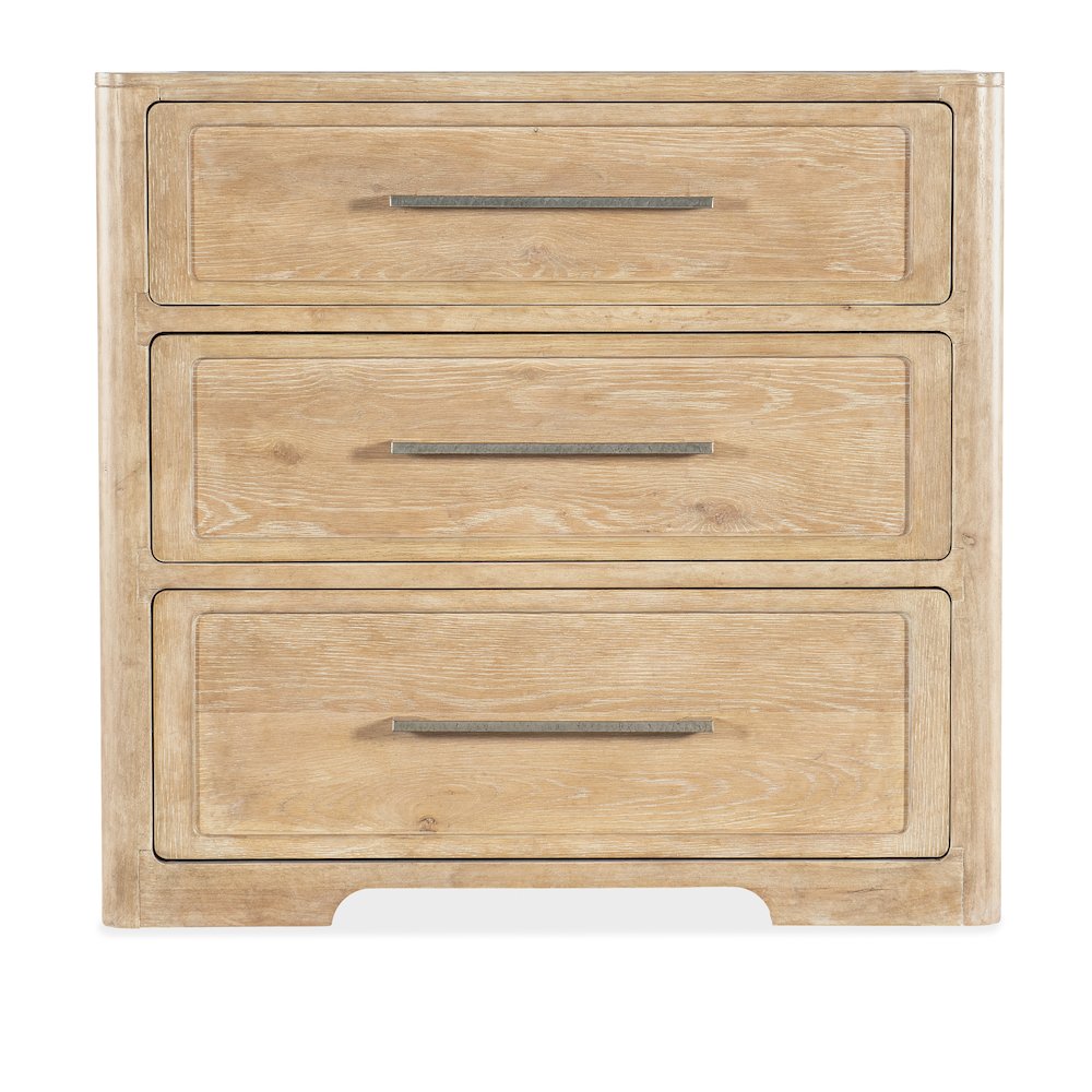 Retreat Three-Drawer Wood Nightstand in Dune Beige Finish by Hooker Furniture