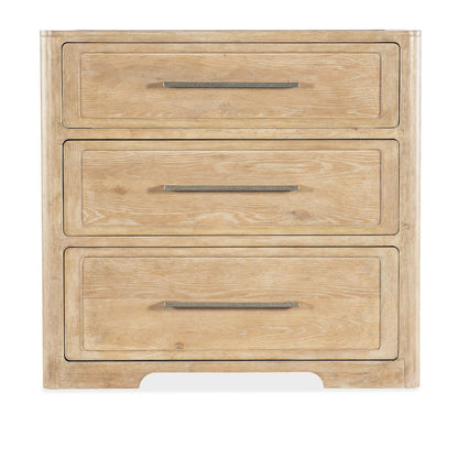Retreat Three-Drawer Wood Nightstand in Dune Beige Finish by Hooker Furniture