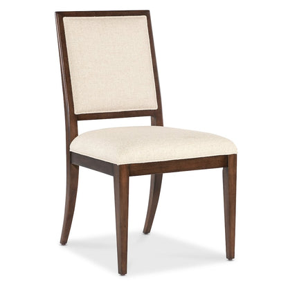 Archives Upholstered Side Chair with Beige Fabric Seat and Back by Hooker