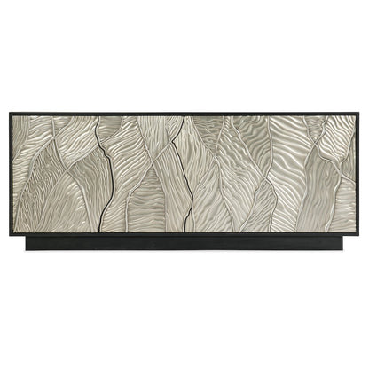 Melange Summit Gorge Wood Entertainment Console in Black by Hooker Furniture
