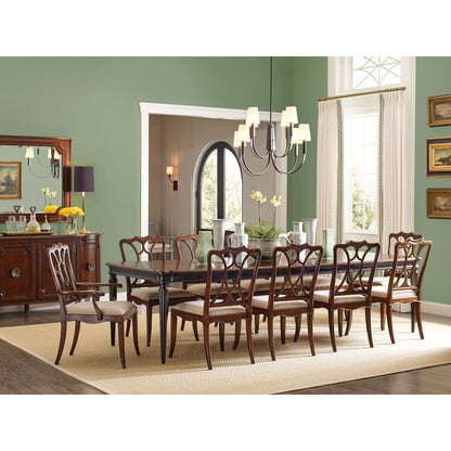 Hooker Furniture Charleston Fabric Upholstered Side Chair in Cherry Brown