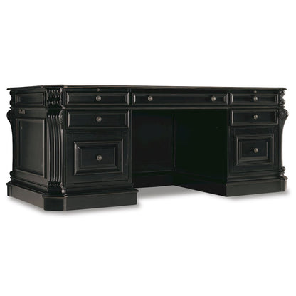 Telluride 76'' Executive Desk withleather Panels