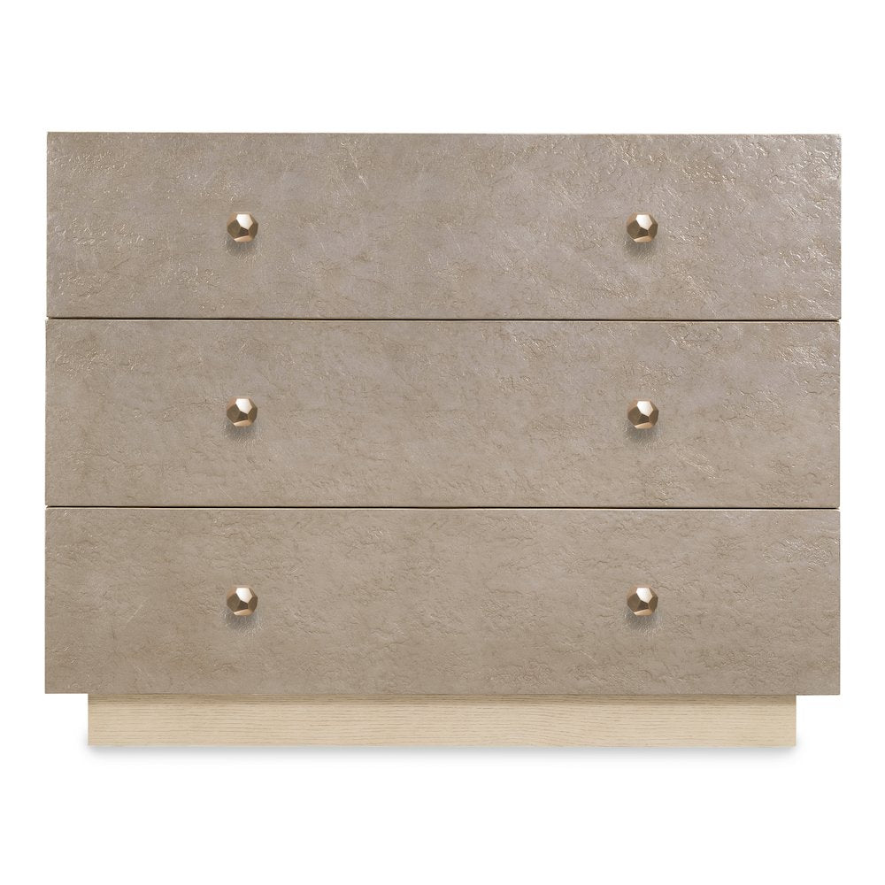 Westwood Bachelors Chest with Silver Leaf Plated Wood Drawer Fronts by Hooker