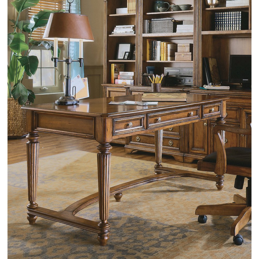 Hooker Furniture Brookhaven Leg Desk in Cherry Wood Finish