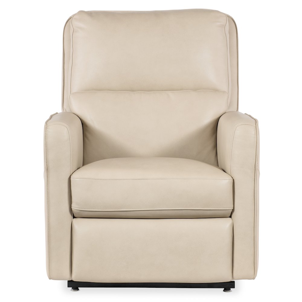 Flynn Power Recliner w/ Pwr Headrest Lumbar and Lift in Beige Leather by Hooker