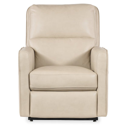 Flynn Power Recliner w/ Pwr Headrest Lumbar and Lift in Beige Leather by Hooker