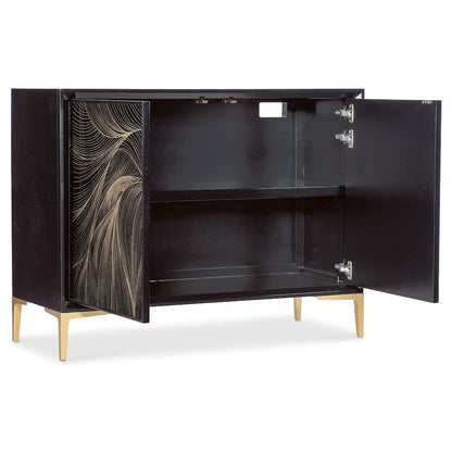 Melange Willow Hall Chest in Black Wood by Hooker Furnishings