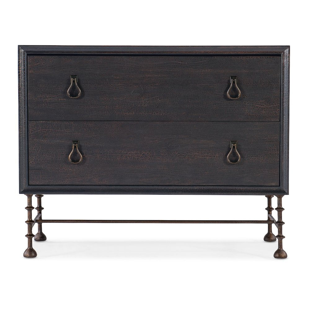 Hooker Furniture Big Sky Veneers and Solid Wood Bachelors Chest in Black