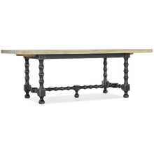 Hooker Furniture Dining Room Ciao Bella 84in Trestle Table -Flaky White/Black