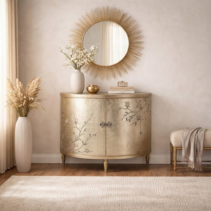 Hooker Furniture Living Room Melange Marguerite Two Door Demilune Chest