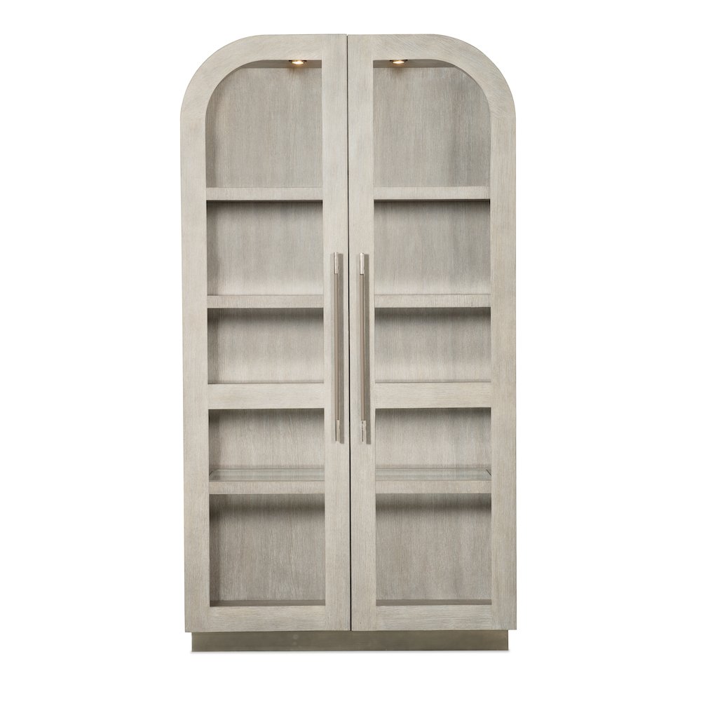 Modern Mood Wood-Framed Display Cabinet in Natural by Hooker Furniture