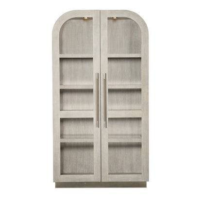 Modern Mood Wood-Framed Display Cabinet in Natural by Hooker Furniture