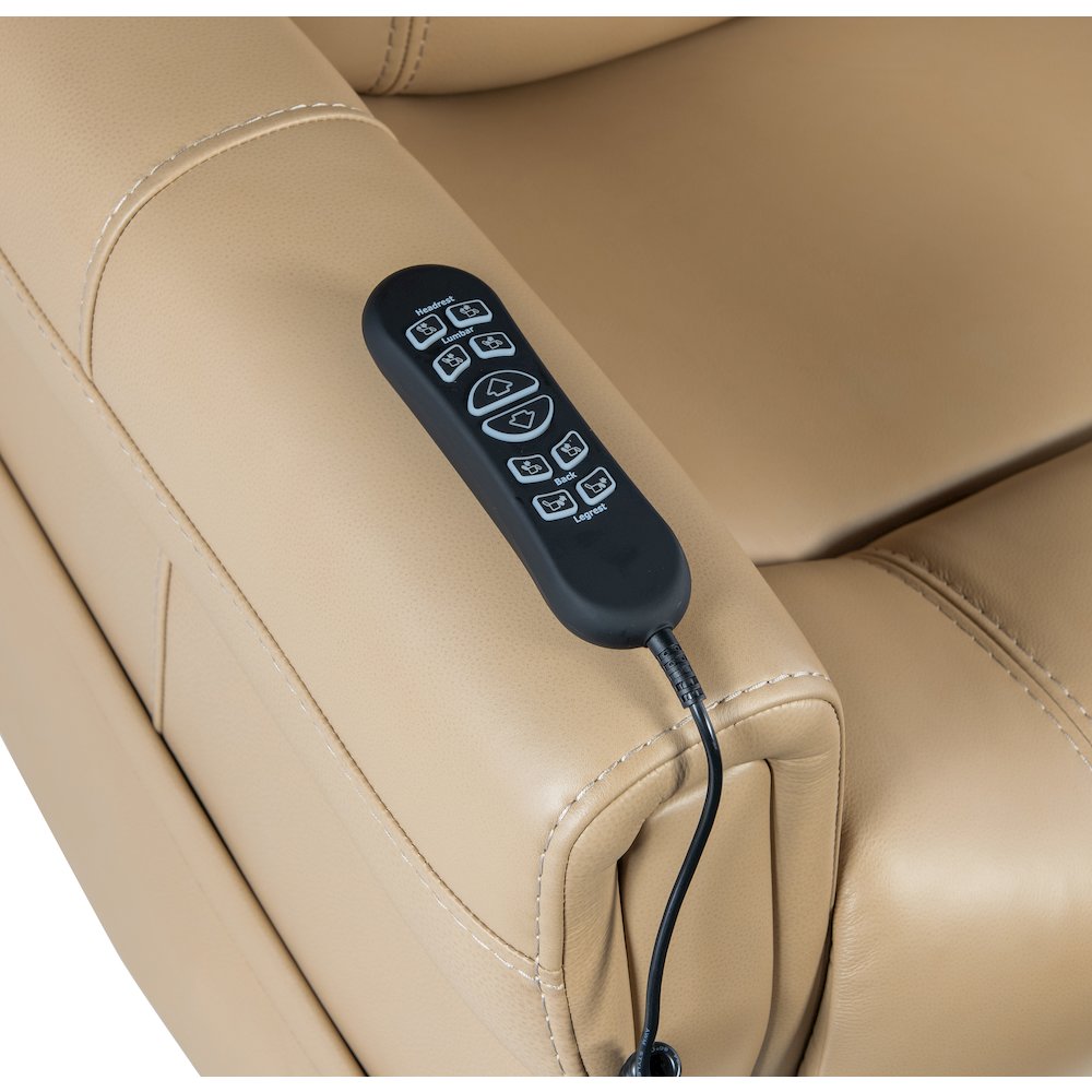 Carroll Power Recliner with Power Headrest, Lumbar & Lift