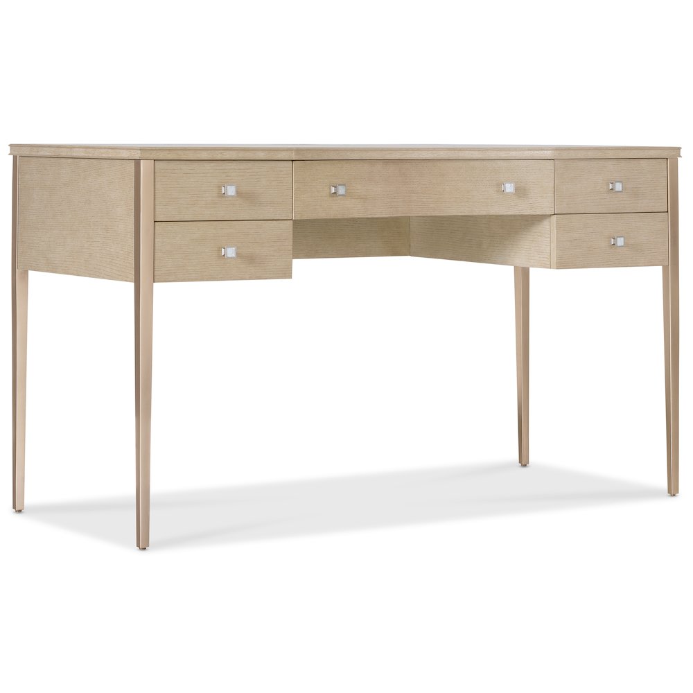 Melange Flourish Dressing Table with Marble Top on a Natural Base by Hooker