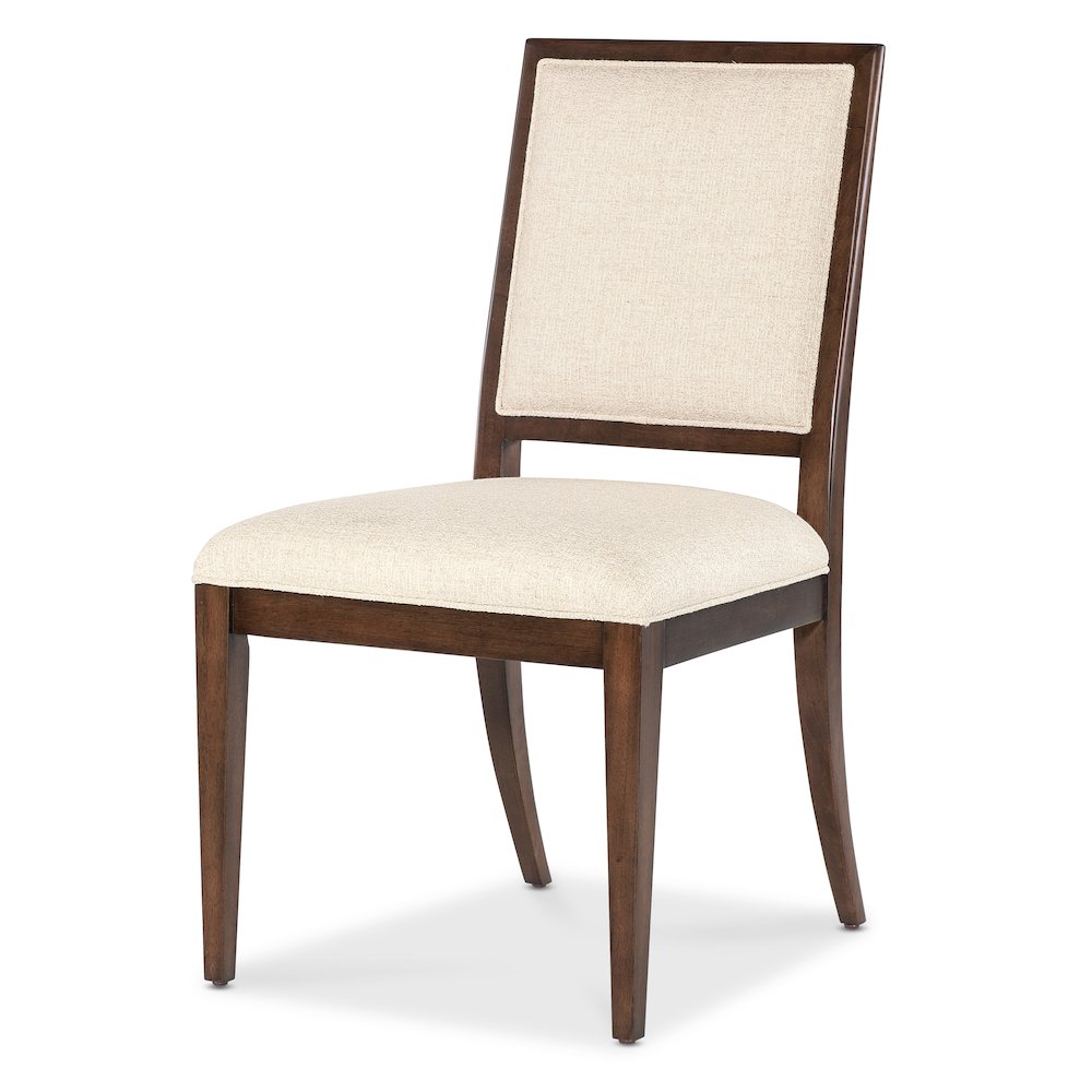 Archives Upholstered Side Chair with Beige Fabric Seat and Back by Hooker