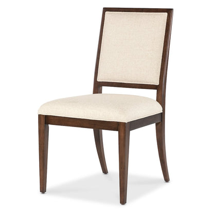 Archives Upholstered Side Chair with Beige Fabric Seat and Back by Hooker