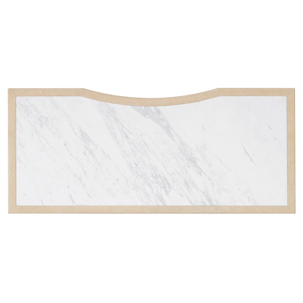 Melange Flourish Dressing Table with Marble Top on a Natural Base by Hooker